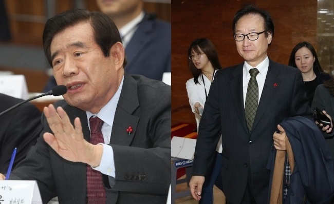 Presidential Chief of Staff Han Gwang-ok and senior political affairs secretary Hur Won-je