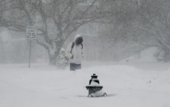 REUTERS  Jim Bourg Takoma Park Maryland under deep snow during January 2016 winter storm