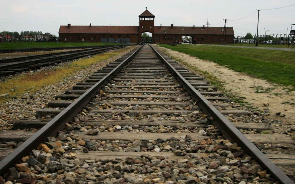 The end of the railway is seen in Birkenau