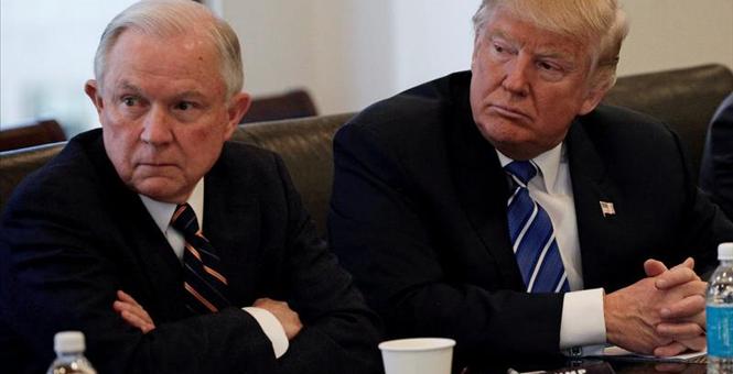 White House President Trump Has Total Confidence in Sessions Shouldn't Recuse Himself