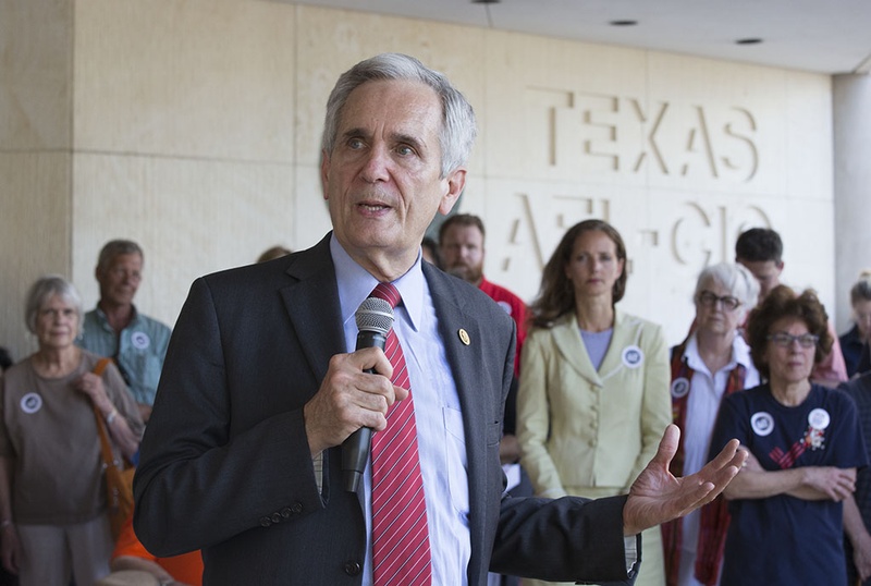 U.S. Rep. Lloyd Doggett D-Austin at a gun control rally