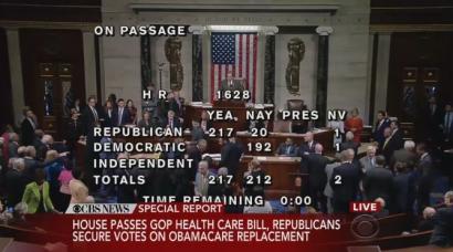 CBS Complains GOP Wasn't 'Modest' in Health Care Victory; Touts Dems Protesting