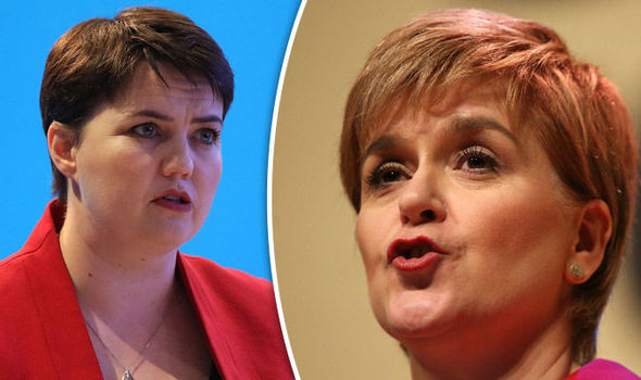 Scottish polls Ruth Davidson v Nicola Sturgeon