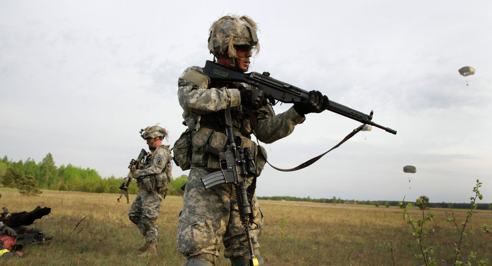 Paratroopers of the 173rd Airborne Brigade of the US Army in Europe