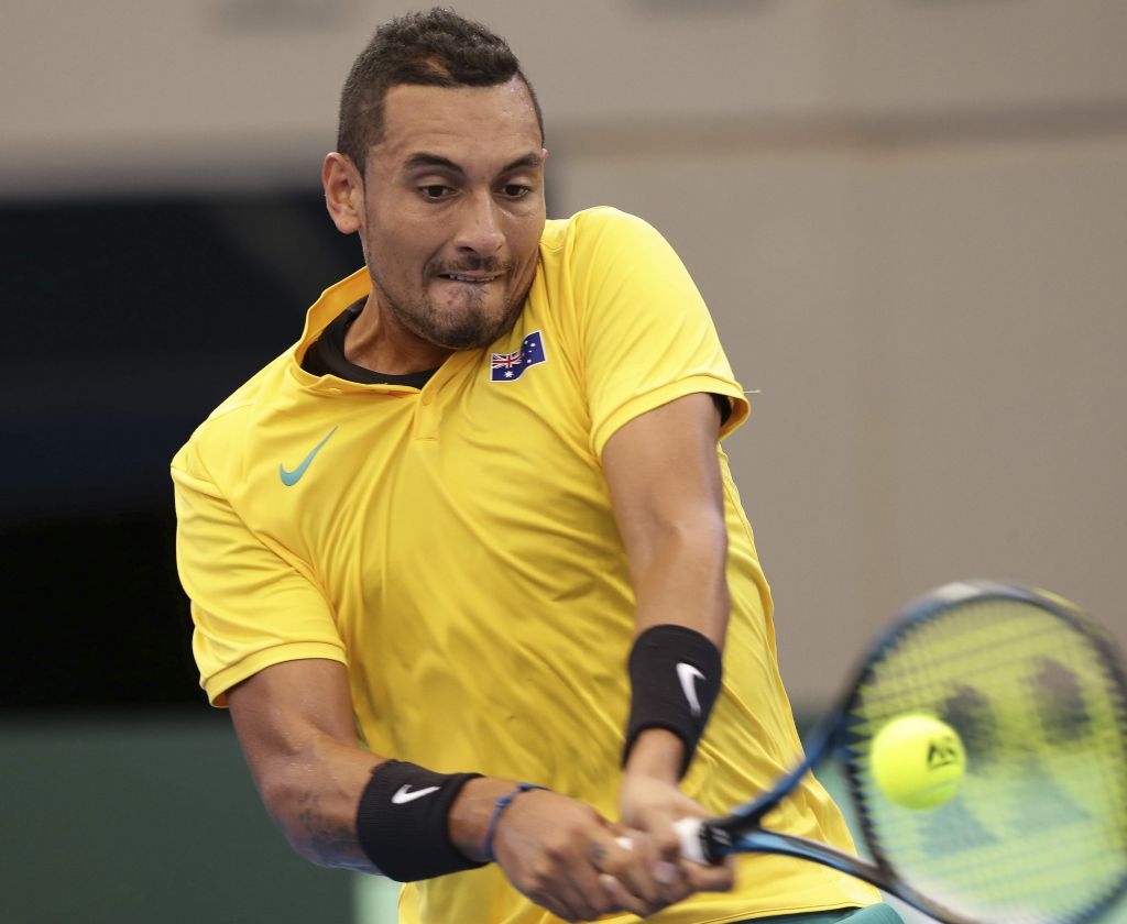 Nick Kyrgios went into the match suffering a hip injury as well as a lack of motivation