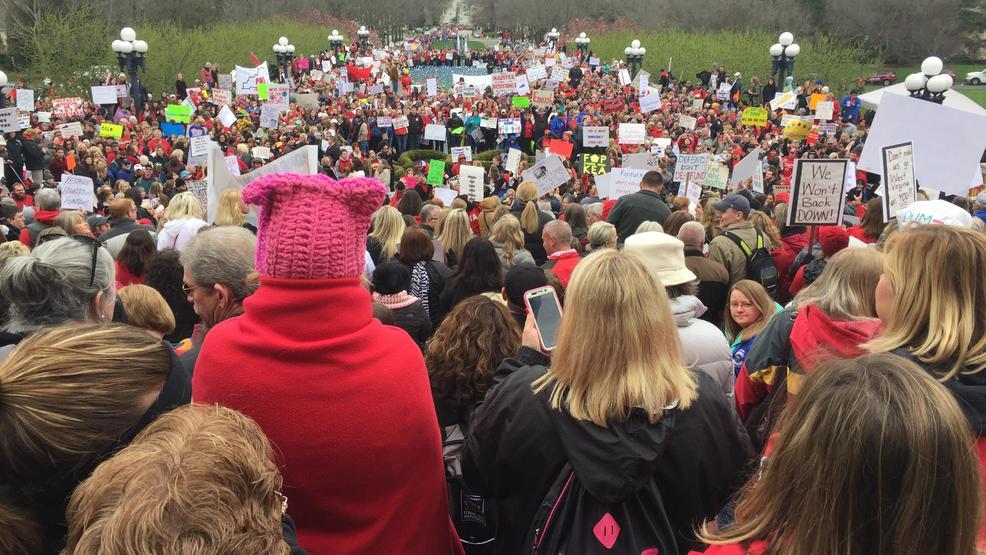 Teachers from across the state have flooded Frankfort to protest pension changes