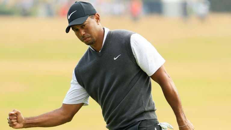 Tiger Woods enjoyed his best round at The Open for 12 years