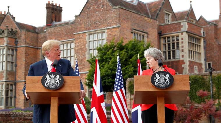 UK PM May doing'fantastic job on Brexit says Trump promising trade deal