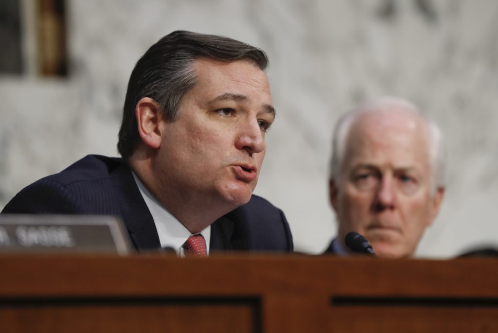 Texas Sens. Ted Cruz left and John Cornyn both voted for Brett Kavanaugh – prompting a reader to ask if the Texas chef who's vowed a Maine seafood boycott over Susan Collins&#039 vote will set up shop elsewhere if Cruz is re-elected